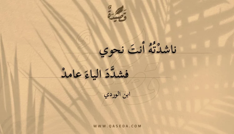 قصيدة ناشدته أنت نحوي