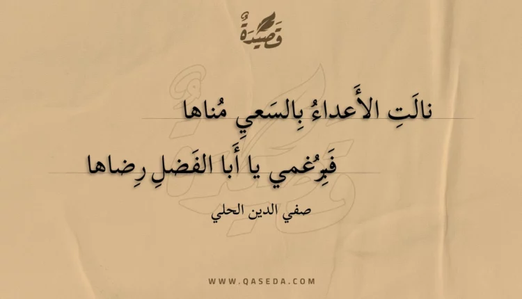 قصيدة نالت الأعداء بالسعي مناها