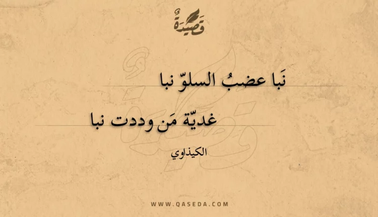قصيدة نبا عضب السلو نبا