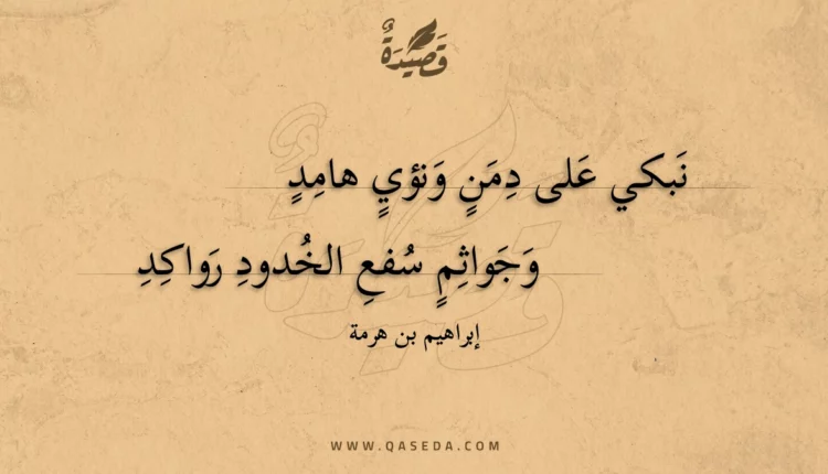 قصيدة نبكي على دمن ونؤي هامد