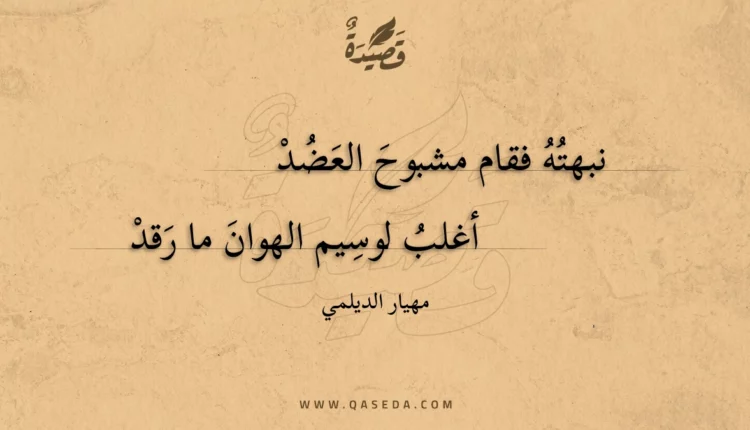 قصيدة نبهته فقام مشبوح العضد