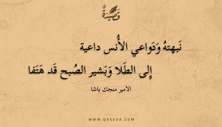 قصيدة نبهته ودواعي الأنس داعية