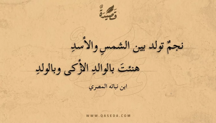 قصيدة نجم تولد بين الشمس والأسد
