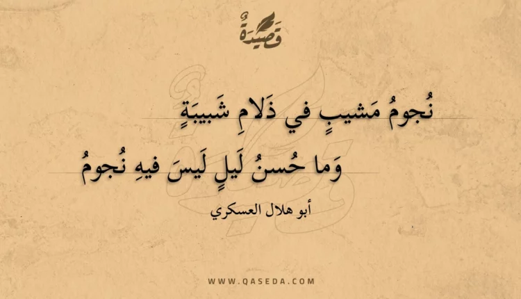 قصيدة نجوم مشيب في ذلام شبيبة