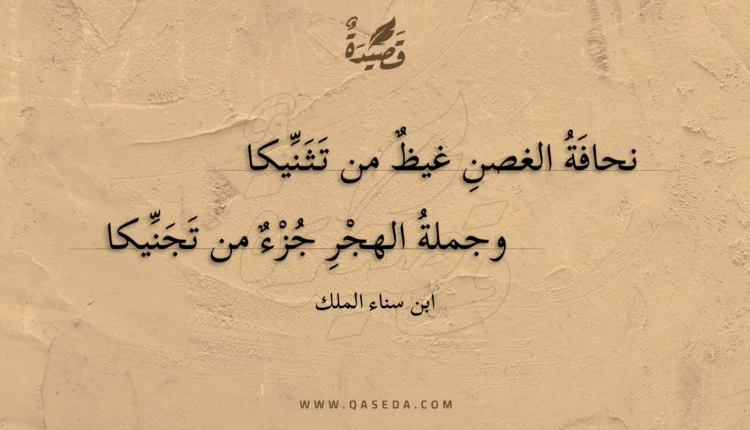 قصيدة نحافة الغصن غيظ من تثنيكا