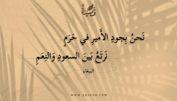 قصيدة نحن بجود الأمير في حرم