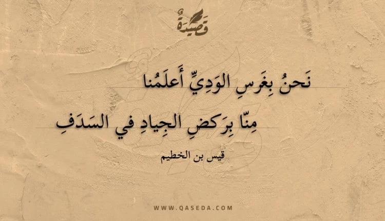 قصيدة نحن بغرس الودي أعلمنا