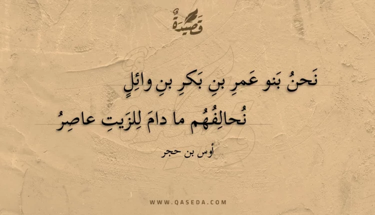 قصيدة نحن بنو عمر بن بكر بن وائل