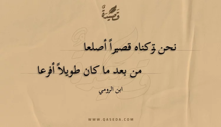 قصيدة نحن تركناه قصيرا أصلعا