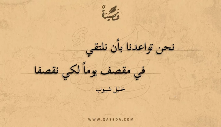 قصيدة نحن تواعدنا بأن نلتقي