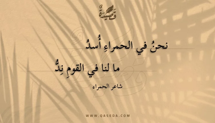 قصيدة نحن في الحمراء أسد