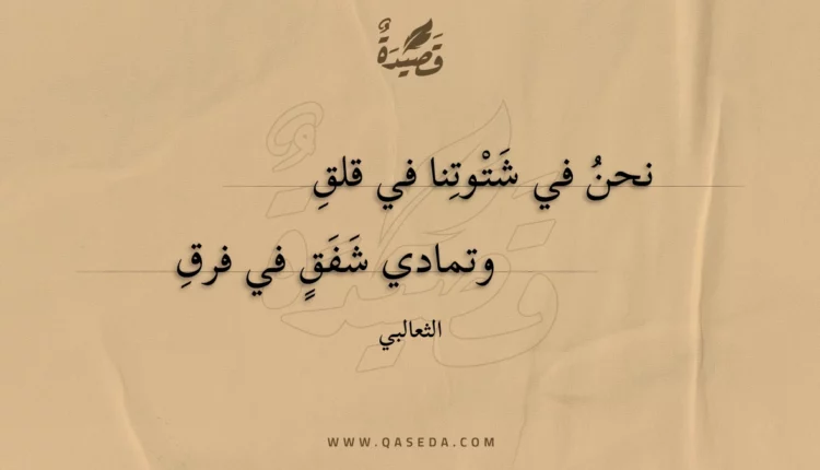 قصيدة نحن في شتوتنا في قلق
