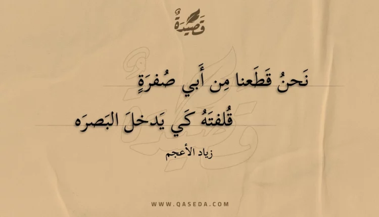 قصيدة نحن قطعنا من أبي صفرة قلفته
