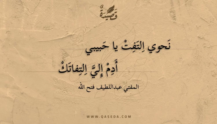 قصيدة نحوي التفت يا حبيبي