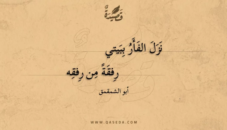 قصيدة نزل الفأر ببيتي