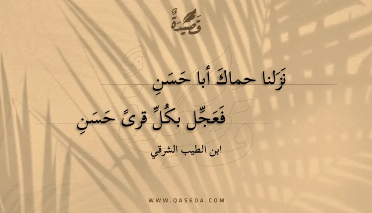 قصيدة نزلنا حماك أبا حسن