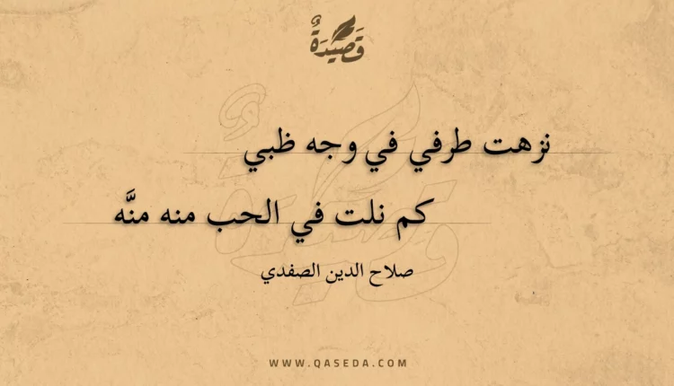قصيدة نزهت طرفي في وجه ظبي