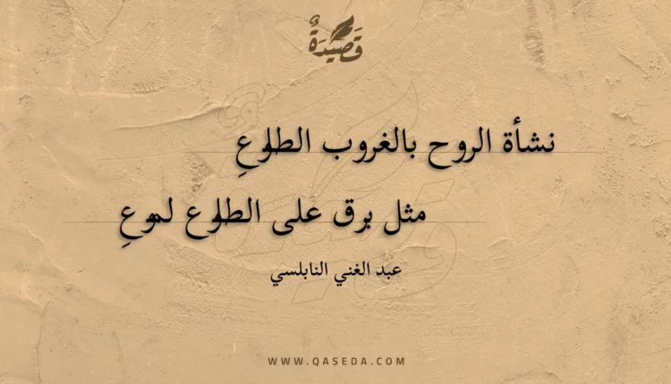 قصيدة نشأة الروح بالغروب الطلوع