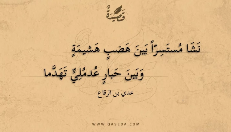 قصيدة نشا مستسرا بين هضب هشيمة