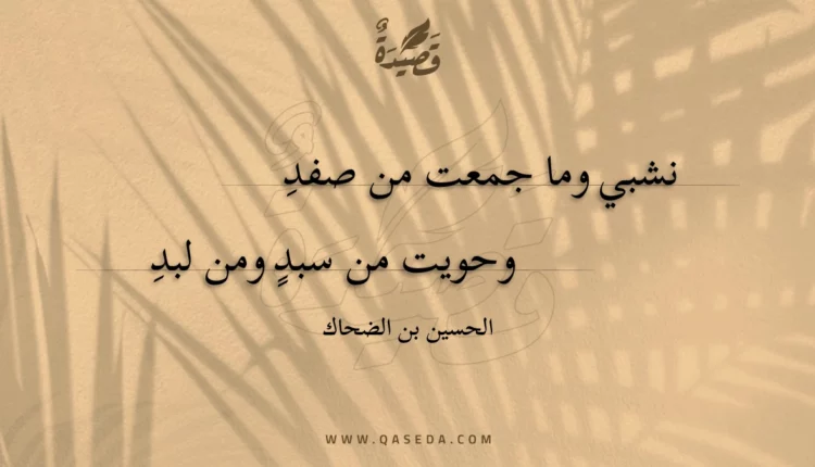 قصيدة نشبي وما جمعت من صفد