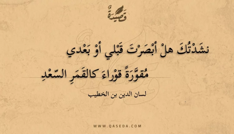 قصيدة نشدتك هل أبصرت قبلي أو بعدي