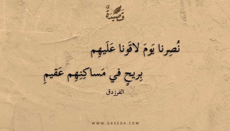 قصيدة نصرنا يوم لاقونا عليهم