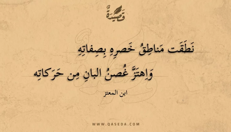 قصيدة نطقت مناطق خصره بصفاته