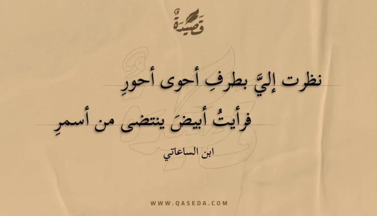قصيدة نظرت إلي بطرف أحوى أحور
