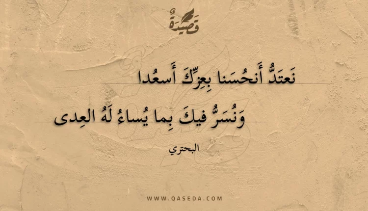 قصيدة نعتد أنحسنا بعزك أسعدا