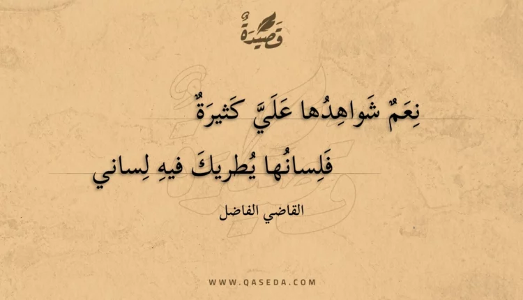 قصيدة نعم شواهدها علي كثيرة