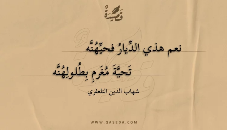 قصيدة نعم هذي الديار فحيهنه