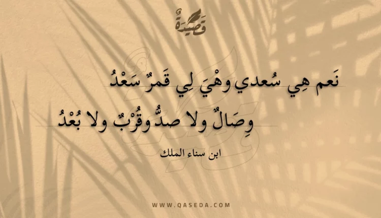 قصيدة نعم هي سعدي وهي لي قمر سعد