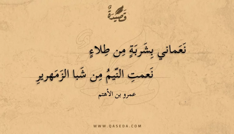 قصيدة نعماني بشربة من طلاء
