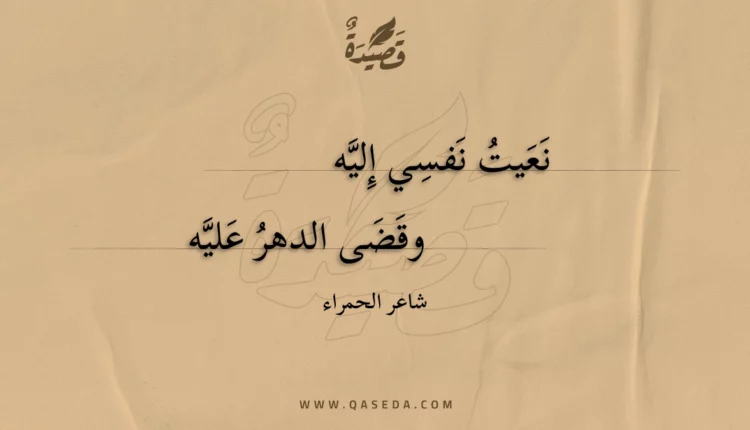 قصيدة نعيت نفسي إليه