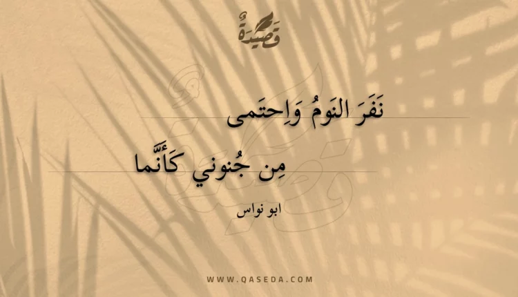 قصيدة نفر النوم واحتمى