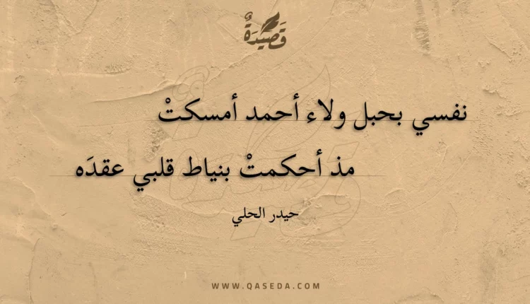 قصيدة نفسي بحبل ولاء أحمد أمسكت