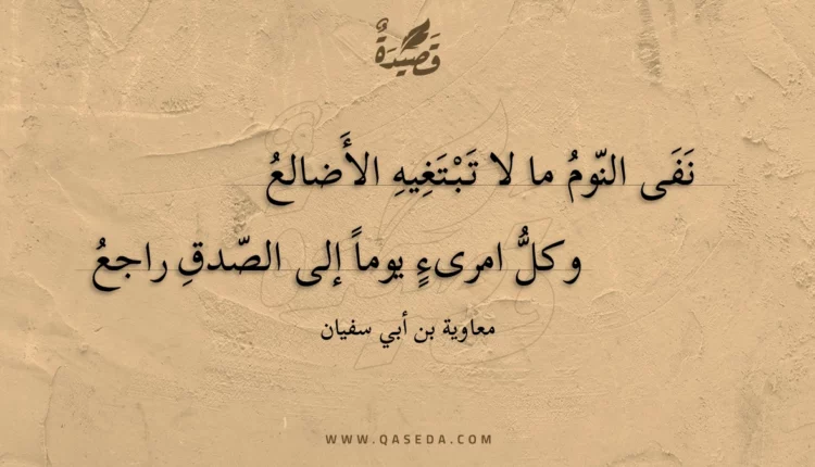 قصيدة نفى النوم ما لا تبتغيه الأضالع