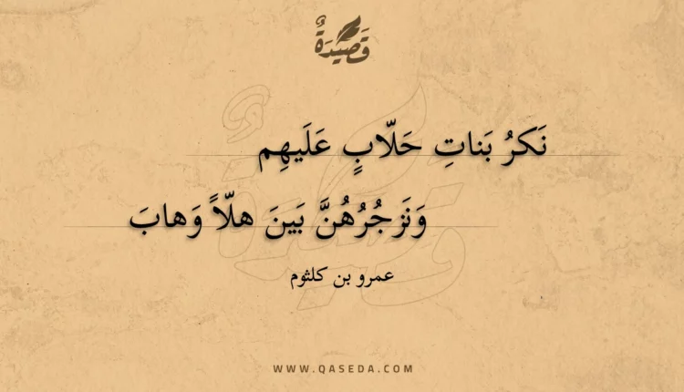 قصيدة نكرُ بنات حلابٍ عليهم