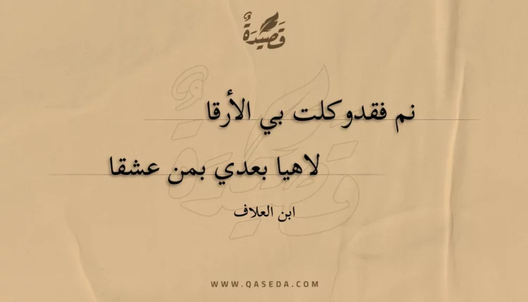 قصيدة نم فقد وكلت بي الأرقا لاهيا
