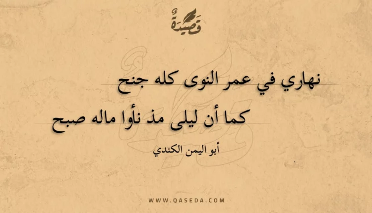 قصيدة نهاري في عمر النوى كله جنح