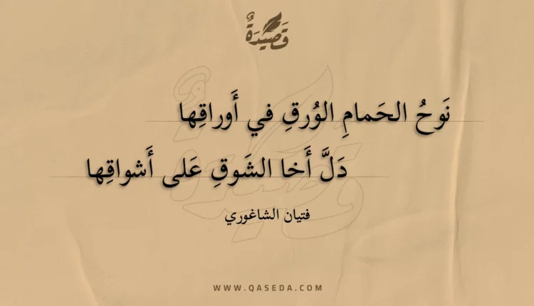 قصيدة نوح الحمام الورق في أوراقها