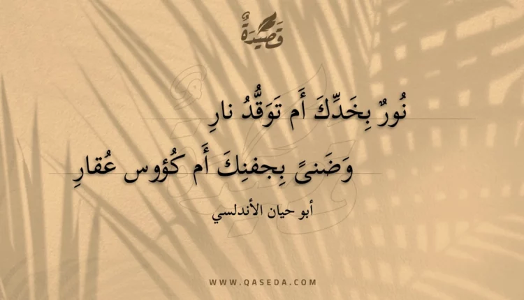 قصيدة نور بخدك أم توقد نار