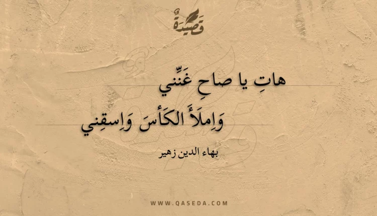 قصيدة هات يا صاح غنني