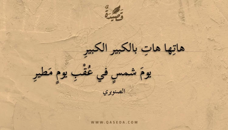 قصيدة هاتها هات بالكبير الكبير