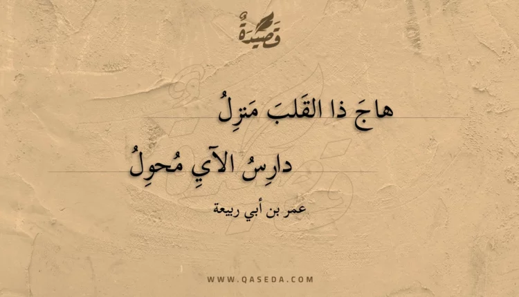 قصيدة هاج ذا القلب منزل