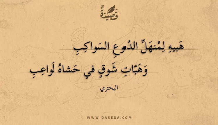قصيدة هبيه لمنهل الدموع السواكب