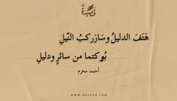 قصيدة هتف الدليل وسار ركب النيل