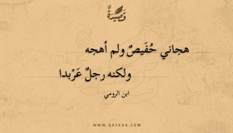 قصيدة هجاني حفيص ولم أهجه