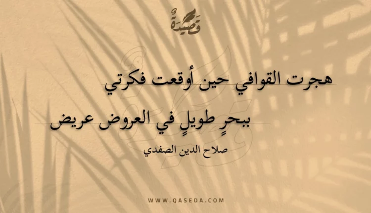 قصيدة هجرت القوافي حين أوقعت فكرتي