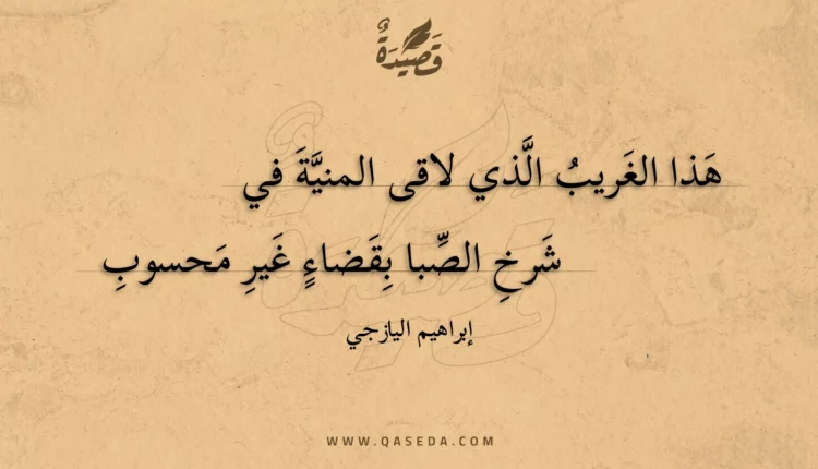 قصيدة هذا الغريب الذي لاقى المنية في